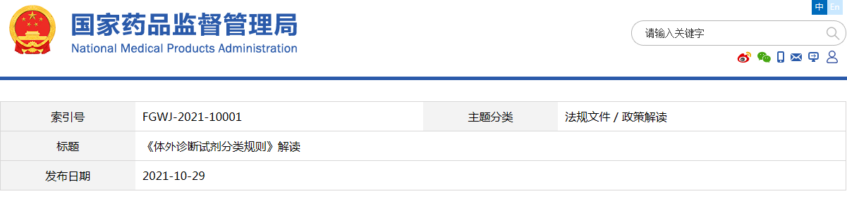 《體外診斷試劑分類(lèi)規(guī)則》（藥監(jiān)局2021年第129號(hào)文件）解讀(圖1)