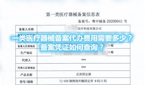 一類醫(yī)療器械備案代辦費(fèi)用需要多少？備案憑證在哪查詢？(圖1)