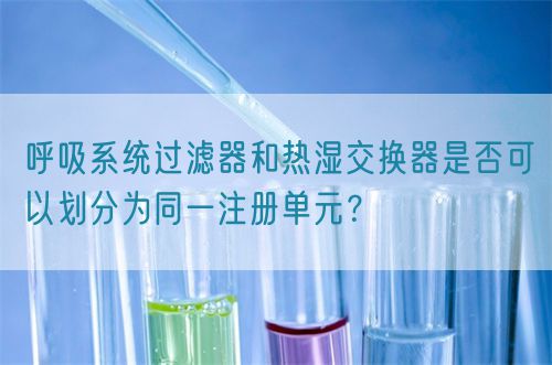 呼吸系統(tǒng)過濾器和熱濕交換器是否可以劃分為同一注冊單元？(圖1)