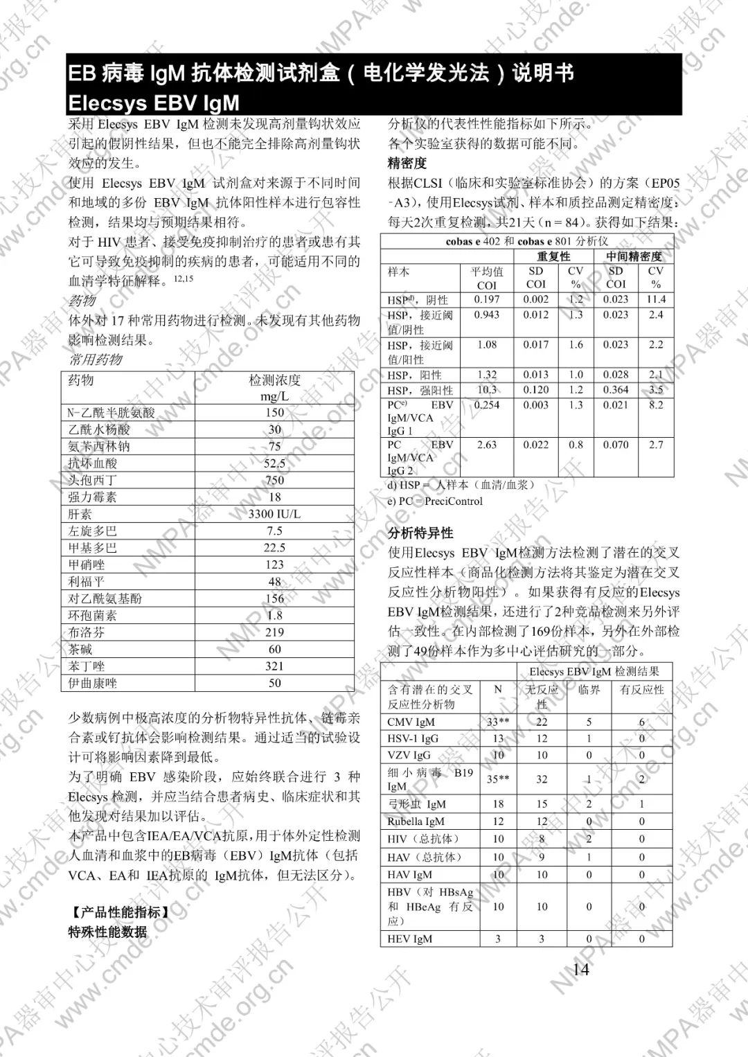 羅氏EB病毒IgM抗體檢測試劑盒（電化學(xué)發(fā)光法）三類IVD新品審評報告公開(圖27)