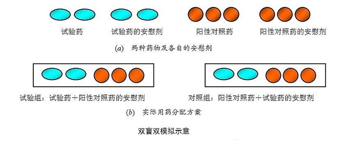 探討臨床試驗(yàn)中的“雙盲單模擬”和“雙盲雙模擬(圖3)